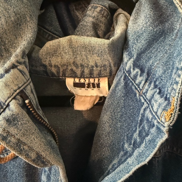 Vintage Leslie Fay Blue and Brown Jean Jacket - Picture 3 of 3